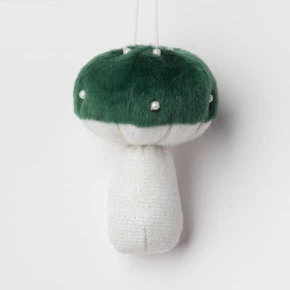 Fabric Mushroom Ornament Dark Green, NWT - Picture 2 of 9